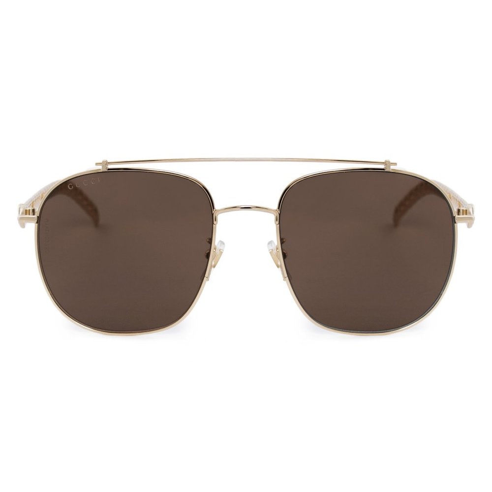 Gucci Brown Aviator Sunglasses